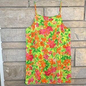 Sanctuary Orange and Green Floral Mini Slip Dress
